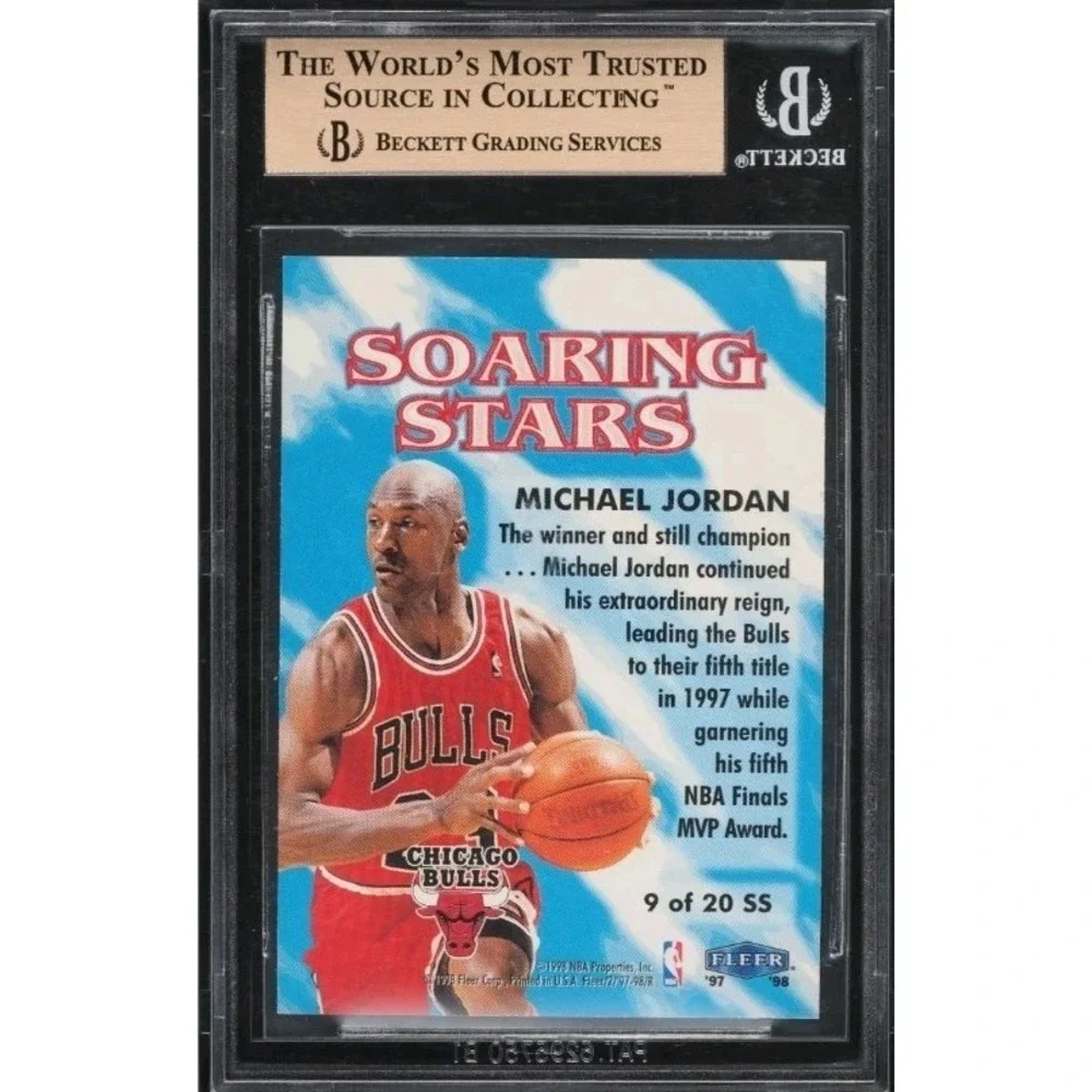 1997 FLEER MICHAEL JORDAN SOARING STARS #9 OF 20 BGS 9.5 GEM MINT